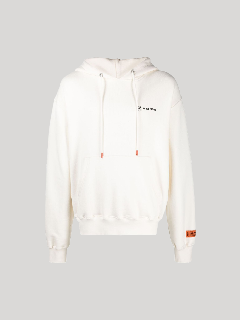 HERON PRESTON LOGO TAPE PRINT HOODIE